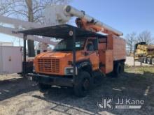 Altec LRV55, Over-Center Bucket Truck mounted behind cab on 2006 GMC C7500 Chipper Dump Truck Not Ru