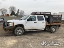 2014 Chevrolet Silverado 2500HD 4x4 Crew-Cab Flatbed/Service Truck Runs & Moves) (Check Engine Light