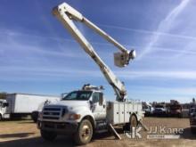 (Byram, MS) Altec AA755-MH, Material Handling Bucket Truck rear mounted on 2011 Ford F750 Utility Tr