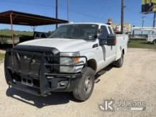 (San Antonio, TX) 2011 Ford F350 4x4 Extended-Cab Service Truck Runs & Moves) (Jump To Start