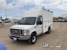 (Waxahachie, TX) 2012 Ford E350 Econoline Cutaway Service Van Runs & Moves) (Jump To Start, Cracked