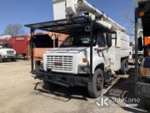 (Kansas City, MO) Altec LRV55, Over-Center Bucket Truck mounted behind cab on 2006 GMC C7500 Chipper