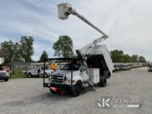 (Hawk Point, MO) Altec LR756, Over-Center Bucket mounted behind cab on 2013 Ford F750 Chipper Dump T