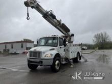 Altec DC47-TR, Digger Derrick rear mounted on 2014 Freightliner M2 106 4x4 Utility Truck Runs, Moves