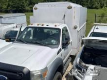 (Robert, LA) 2012 Ford F550 Enclosed High-Top Service Truck Not Running, Condition Unknown, Dead Bat