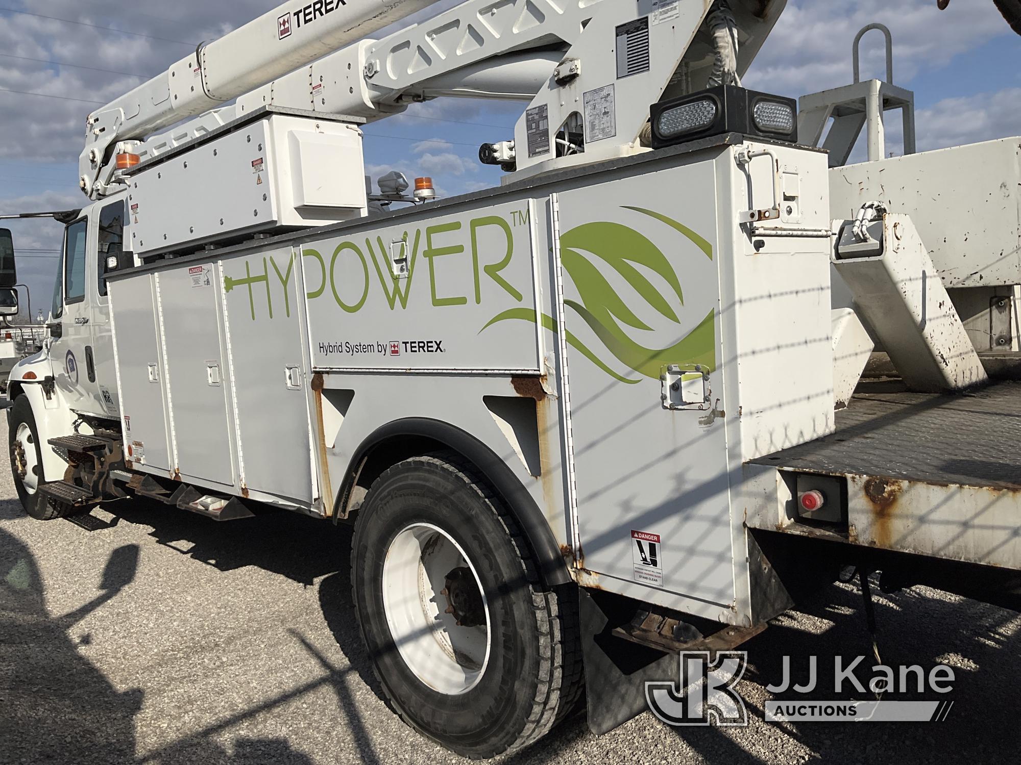 (Springfield, IL) HiRanger HRX-55, Material Handling Bucket Truck rear mounted on 2012 International