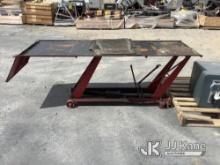 (Jurupa Valley, CA) 1 Metal Scissor Table (Damage used) NOTE: This unit is being sold AS IS/WHERE IS