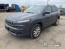 2015 Jeep Cherokee 4x4 4-Door Sport Utility Vehicle Runs & Moves, Trans Issues, Check Engine Light O