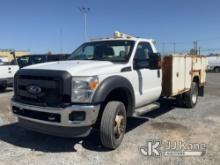 2013 Ford F550 Service Truck Runs & Moves, Seller States: BALL JOINTS, WHEEL BEARINGS, BRAKES, CRANE