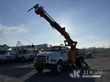 Terex Commander 4047, Digger Derrick rear mounted on 2011 Ford F750 Utility Truck Runs Moves & Upper