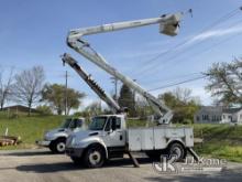 HiRanger HRX-55, Material Handling Bucket Truck rear mounted on 2009 International 4300 Utility Truc