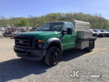 2008 Ford F550 Spray Truck Runs & Moves, Body, Paint & Rust Damage, Sprayer Untested