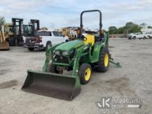 2020 John Deere 3032E 4X4 Mini Utility Tractor Loader Backhoe Runs, Moves & Operates