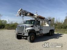 Altec D4065A-TR, Digger Derrick rear mounted on 2012 International 7400 T/A Utility Truck Runs & Mov