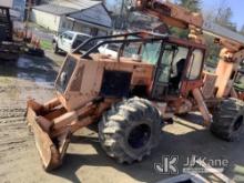 Terex XT55, Over-Center Bucket Truck rear mounted on 1996 Timberjack 460 Rubber Tired Skidder Runs &