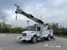 Altec DM47-BR, Digger Derrick rear mounted on 2010 Freightliner M2 106 Utility Truck Runs, Moves & U