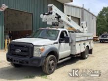 Altec AT40M, Articulating & Telescopic Material Handling Bucket Truck mounted behind cab on 2011 For