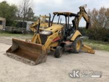 2013 Caterpillar 420F Tractor Loader Backhoe Runs & Moves, Bad Engine, Bad Tire, Loader Lift hydraul