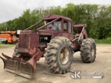 1987 Timberjack 380A Articulating Rubber Tired Log Skidder Runs, Does Not Move, Hydraulic Leaks, BUY