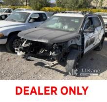 2018 Ford Explorer AWD Police Interceptor Sport Utility Vehicle Not Running , No Key , Wrecked , Mis