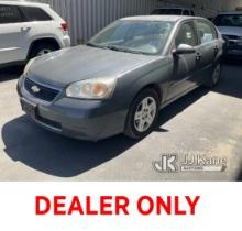 2008 Chevrolet Malibu LT 4-Door Sedan Run & Moves Air Bag Light Is On