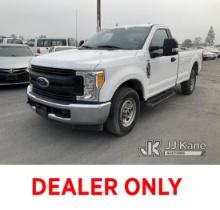 2017 Ford F-250 SD Regular Cab Pickup 2-DR Runs & Moves, Interior Is Melted, Front Passenger Rim Dam