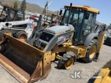 2007 John Deere 315SJ Tractor Loader Backhoe Runs & Moves, Front Tires Flat