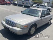 2005 Ford Crown Victoria Police Interceptor 4-Door Sedan Runs & Moves, Missing Stereo