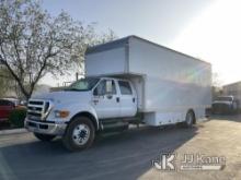 2010 Ford F650 Van Body Truck Runs & Moves