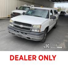 2003 Chevrolet Silverado 1500 Regular Cab Pickup 2-DR Runs & Moves, Paint Damage, Body Damage, Drive