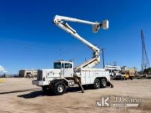 Telelect T5000, Material Handling Elevator Bucket Truck rear mounted on 1989 Oshkosh F-1840 6x6 Util