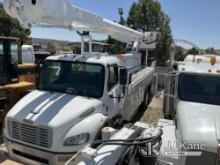 Altec AM900-E100, Articulating & Telescopic Material Handling Elevator Bucket Truck rear mounted on 