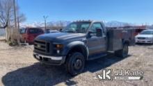 2008 Ford F450 4x4 Service Truck Does Not Run, Condition Unknown, Missing Catalytic Converter, Minor