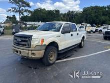 2014 Ford F150 4x4 Crew-Cab Pickup Truck Duke Unit) (Runs Rough, Check Engine Light On, ABS Light On