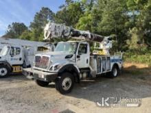 Altec DM47B-TR, Digger Derrick rear mounted on 2020 International HV507 4x4 Utility Truck Not Runnin