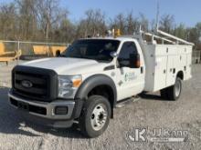 2012 Ford F550 Service Truck Runs & Moves) (Rust Damage) (Duke Unit) (All Seller Logos Will Be Remov