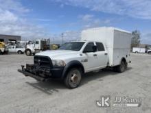 2015 RAM 4500 4x4 Crew-Cab Enclosed High-Top Service Truck Runs & Moves