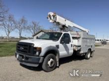 Altec AT200-A, Telescopic Bucket Truck mounted behind cab on 2008 Ford F450 Service Truck Runs & Mov