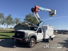 Altec AT37G, Articulating & Telescopic Bucket Truck mounted behind cab on 2011 Ford F550 4x4 Service