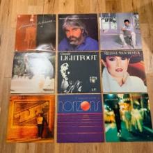 9 Soft Rock & Pop Vinyl Records - Lionel Richie, Michael McDonald, Gordon Lightfoot + More!