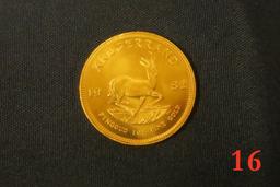 1 Oz. South Africa Gold Kruggerand - 1982