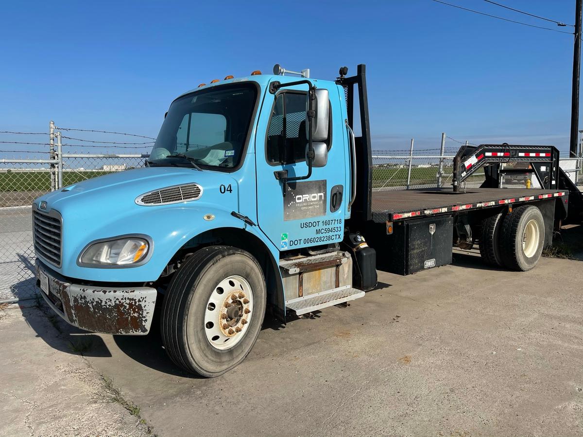 2014 Freightliner M2-106 S/A Flatbed Truck, p/b Diesel Engine, Single Cab, Automatic Transmission, P