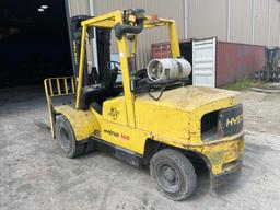 Hyster H100xm Forklift; S/n K005v02364z; 10,000 Lb Capacity; 2-stage Mast; 110" Lowered; 159" Raised