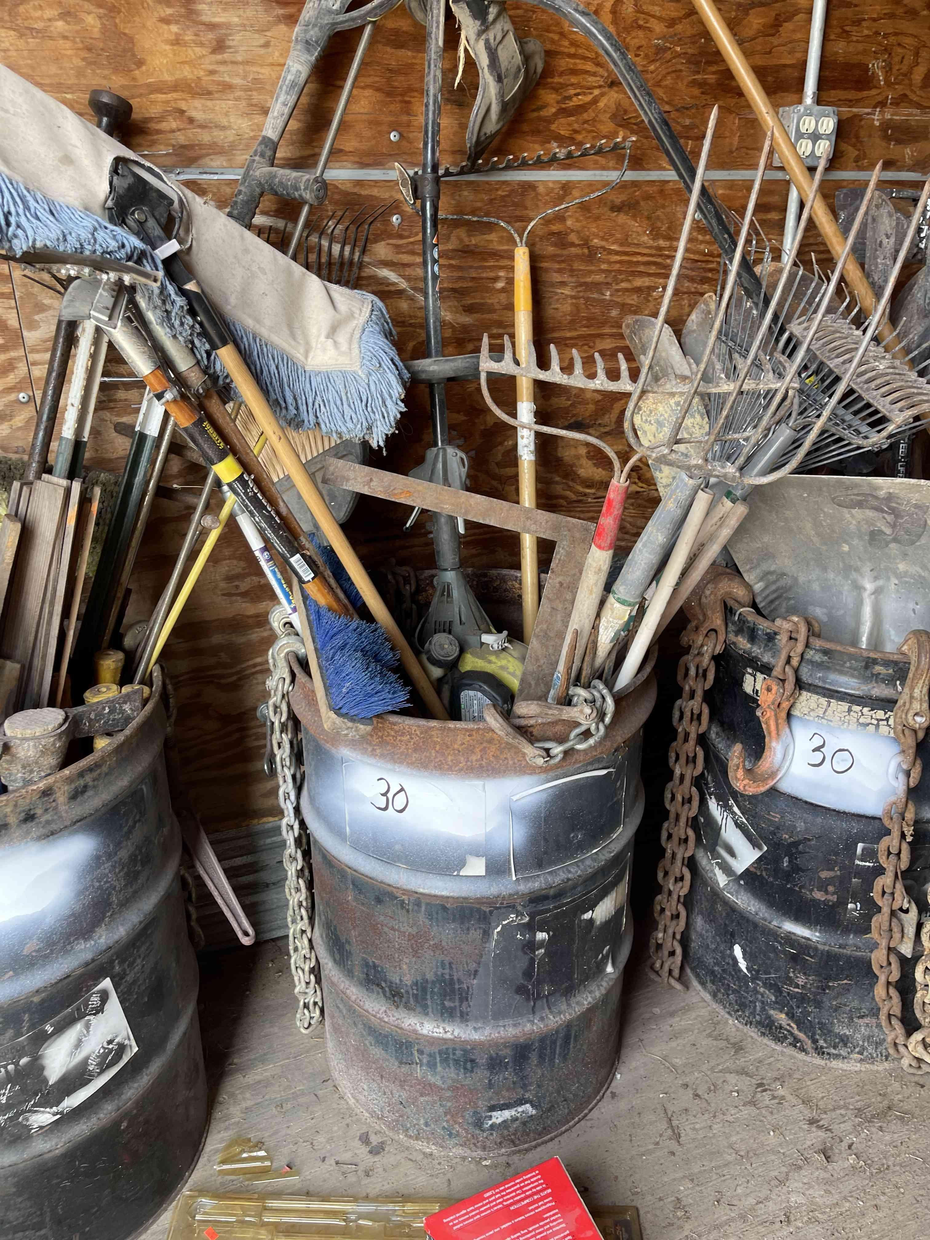 Misc. Rakes, Squeegees, Shovels, Chains & Brooms