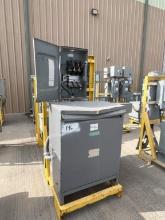 PORTABLE LOAD CENTER SKID WITH THREE PHASE TRANSFORMER; 480 DELTA; 208Y/120