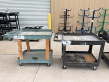 (2) PLASTIC ROLLING JOB CARTS APPROX. 24”X44”X34”