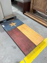 WOODEN TEXAS FLAG GUN CONCEALMENT SHELF