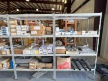 METAL SHELF AND CONTENTS; STAINLESS STEEL SINKS; BOX HYDRANTS; ANGLE STOP VALVES; MIXING VALVES; WAS