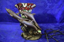 DOLPHIN AND TIFFANY STYLE LAMP!