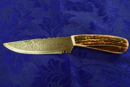 DAMASCUS KNIFE WITH 5" BLADE!